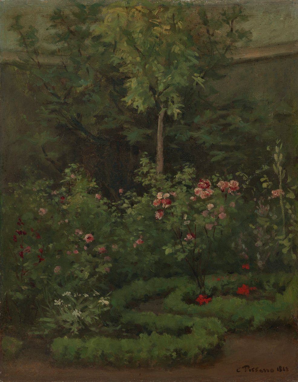 En rosehage av Camille Pissarro