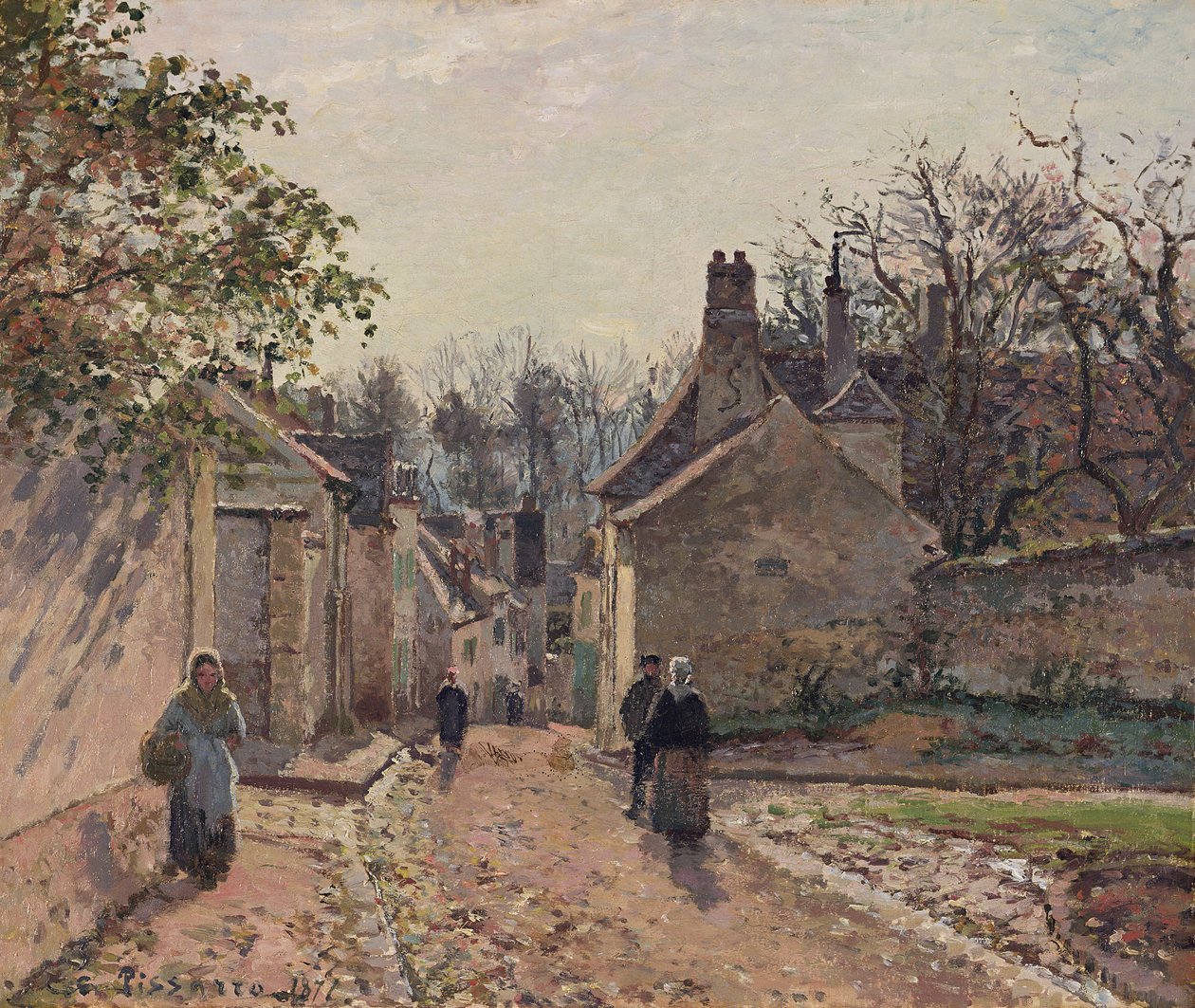 Ved Village Street, Louveciennes av Camille Pissarro