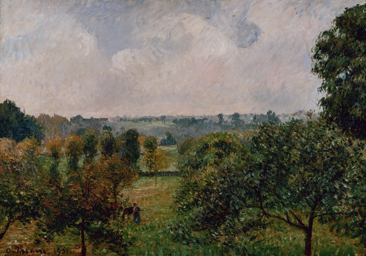 Etter regnet, høsten, Eragny av Camille Pissarro