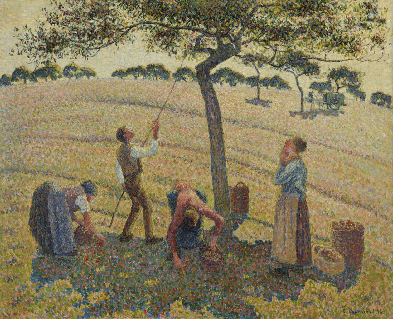 Eplehøst av Camille Jacob Pissarro