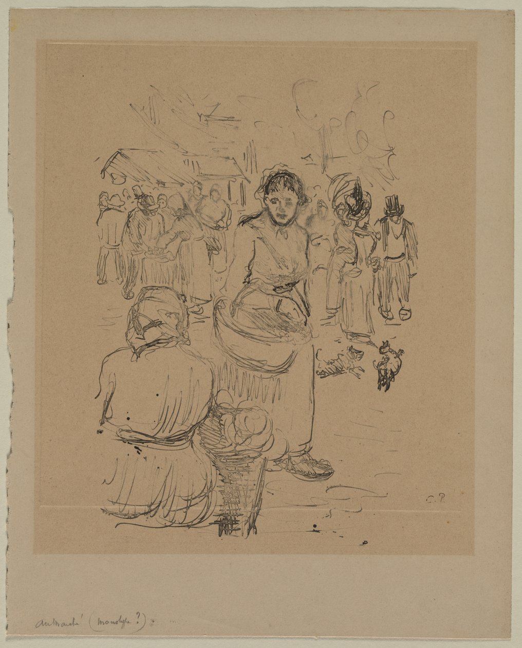 På markedet av Camille Pissarro