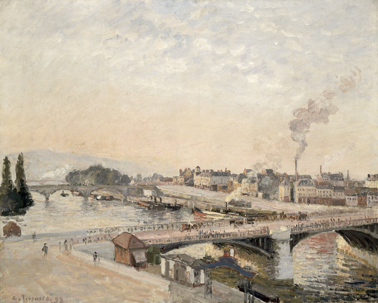 Boieldieu og Corneille broer av Camille Jacob Pissarro
