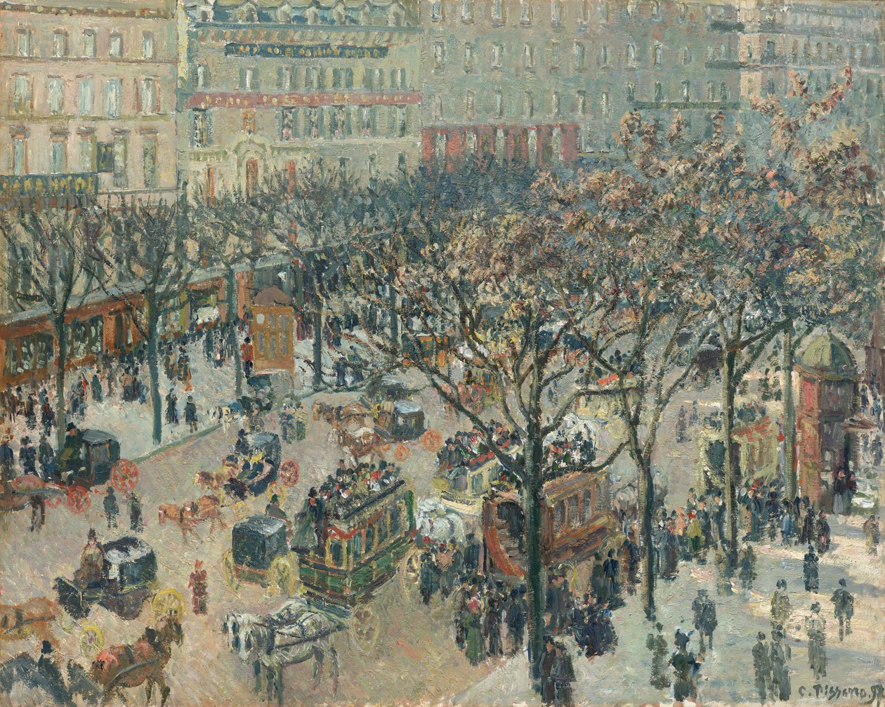 Boulevard des Italiens, morgen, sollys, 1897. av Camille Pissarro