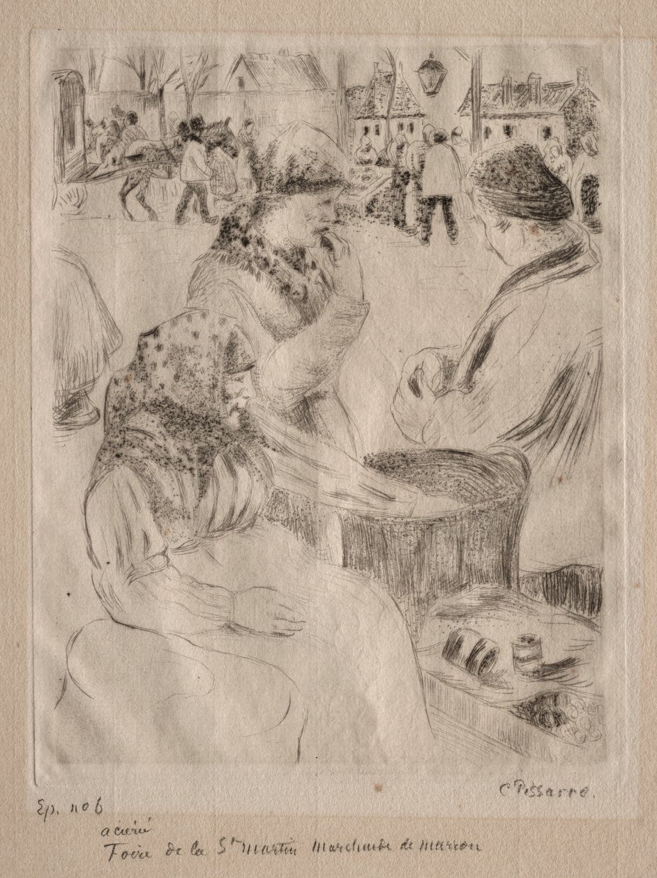 Kastanjeleverandør av Camille Pissarro