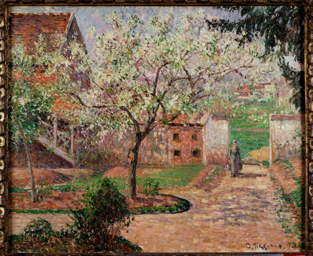 Hage i Eragny Maleri av Camille Pissarro (1830-1903) Privatsamling fra 1800-tallet av Camille Jacob Pissarro