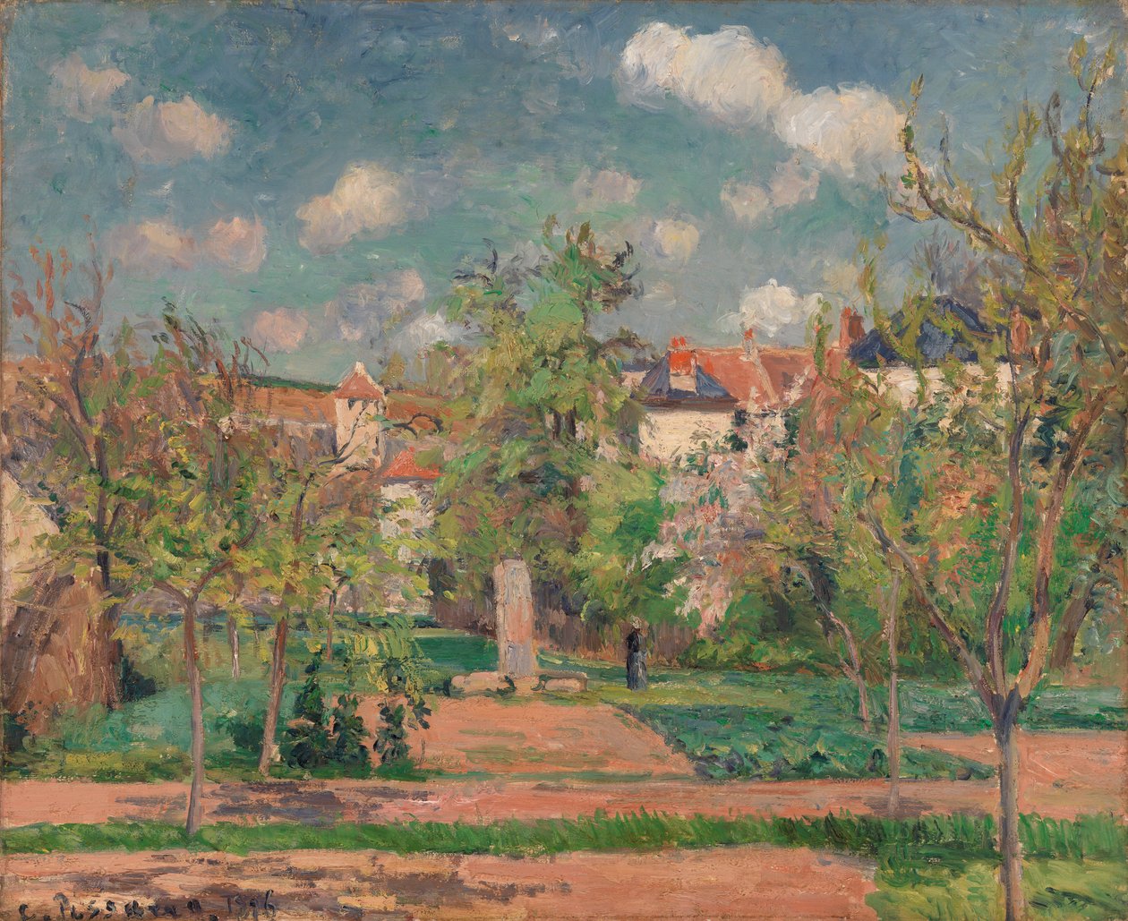 Hage i fullt sollys av Camille Pissarro