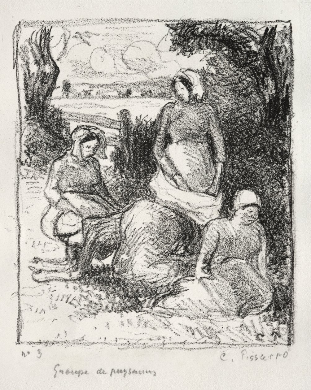 Gruppe av bønder av Camille Pissarro
