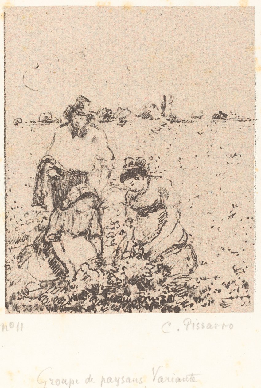 Gruppe av bønder Gruppe av bønder, ca. 1899. av Camille Pissarro