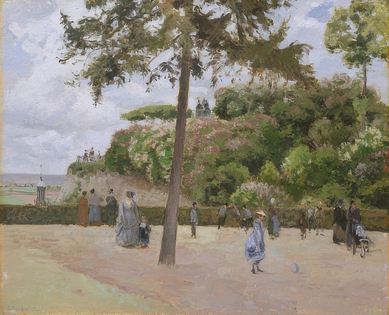 I Pontoise-parken. 1874 av Camille Jacob Pissarro