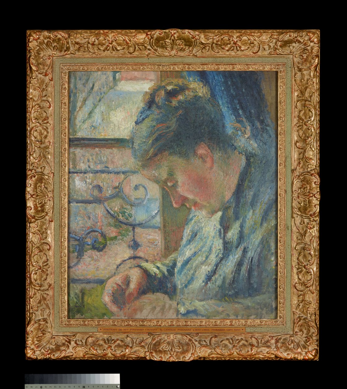 Julie Pissarro Sy ved siden av et vindu av Camille Pissarro