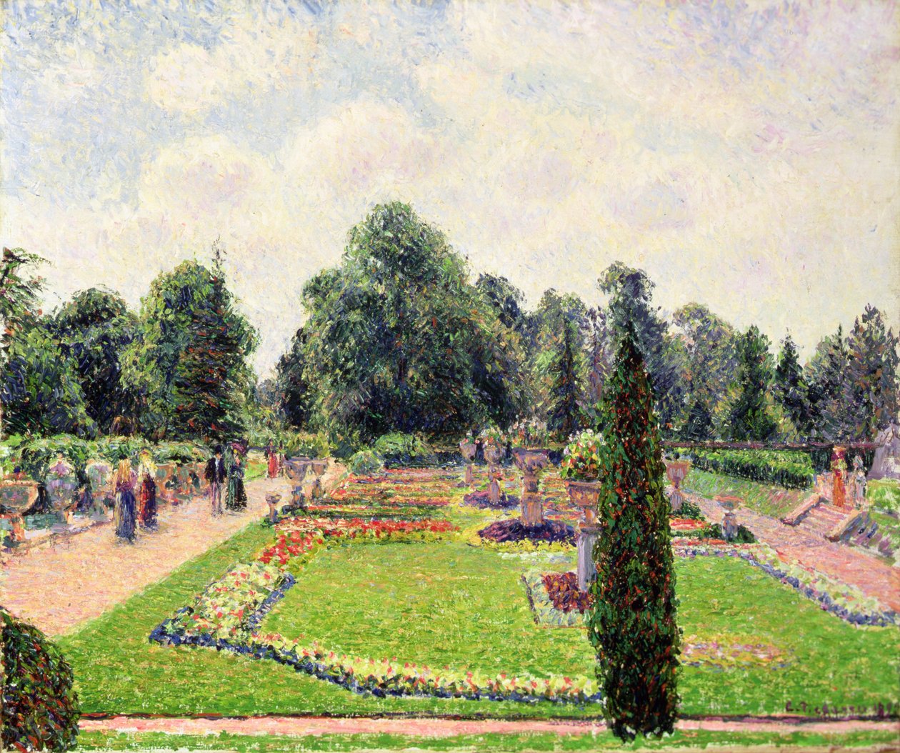 Kew Gardens - Path to the Great Glasshouse av Camille Jacob Pissarro