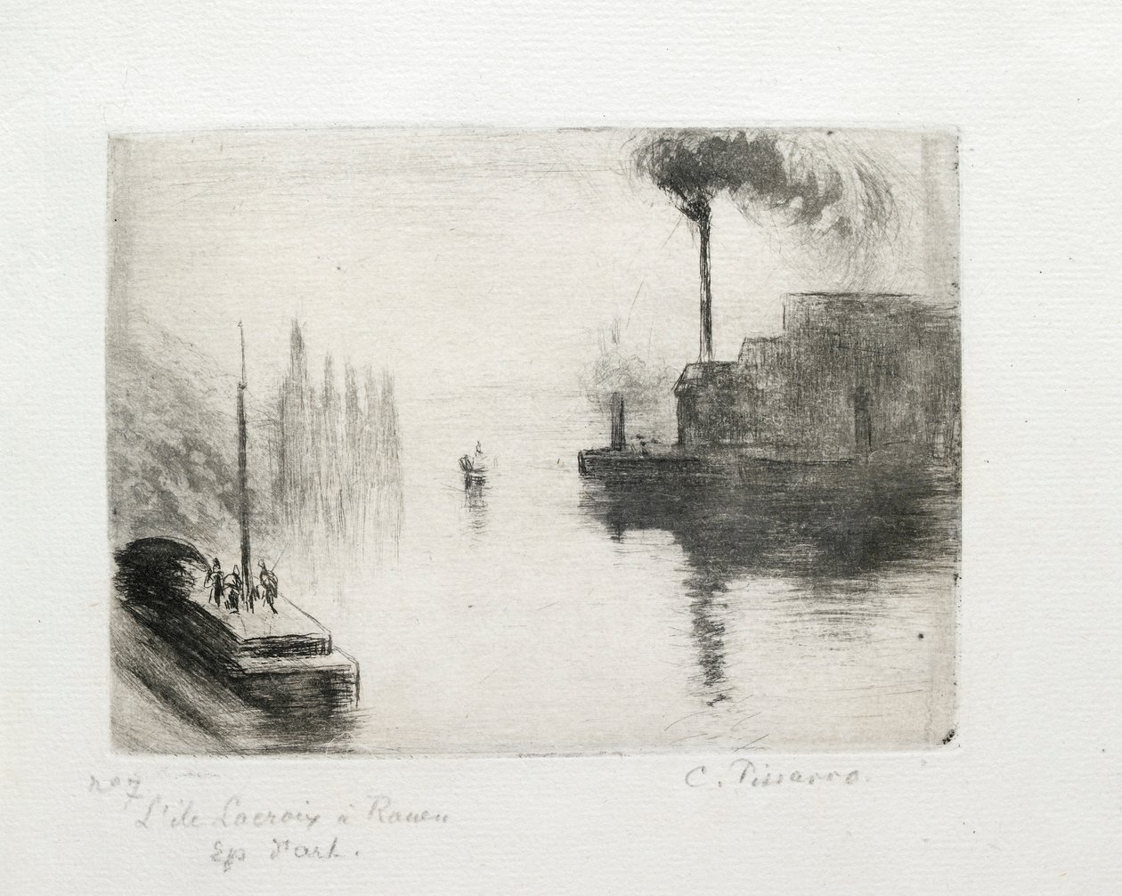 Ile Lacroix, i Rouen, 1883 av Camille Pissarro