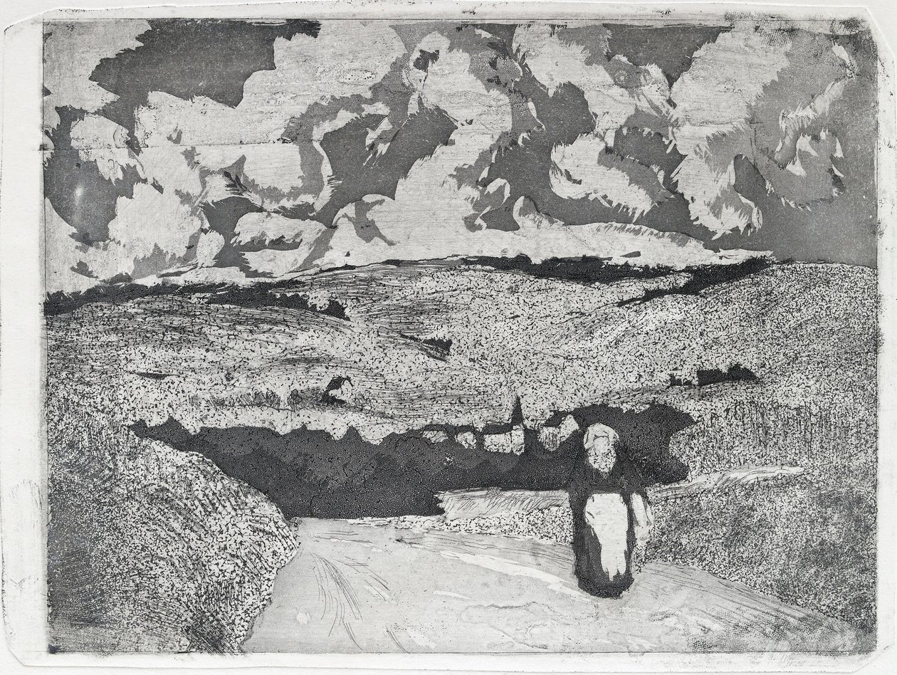 Kvinnen på veien, 1879 av Camille Pissarro