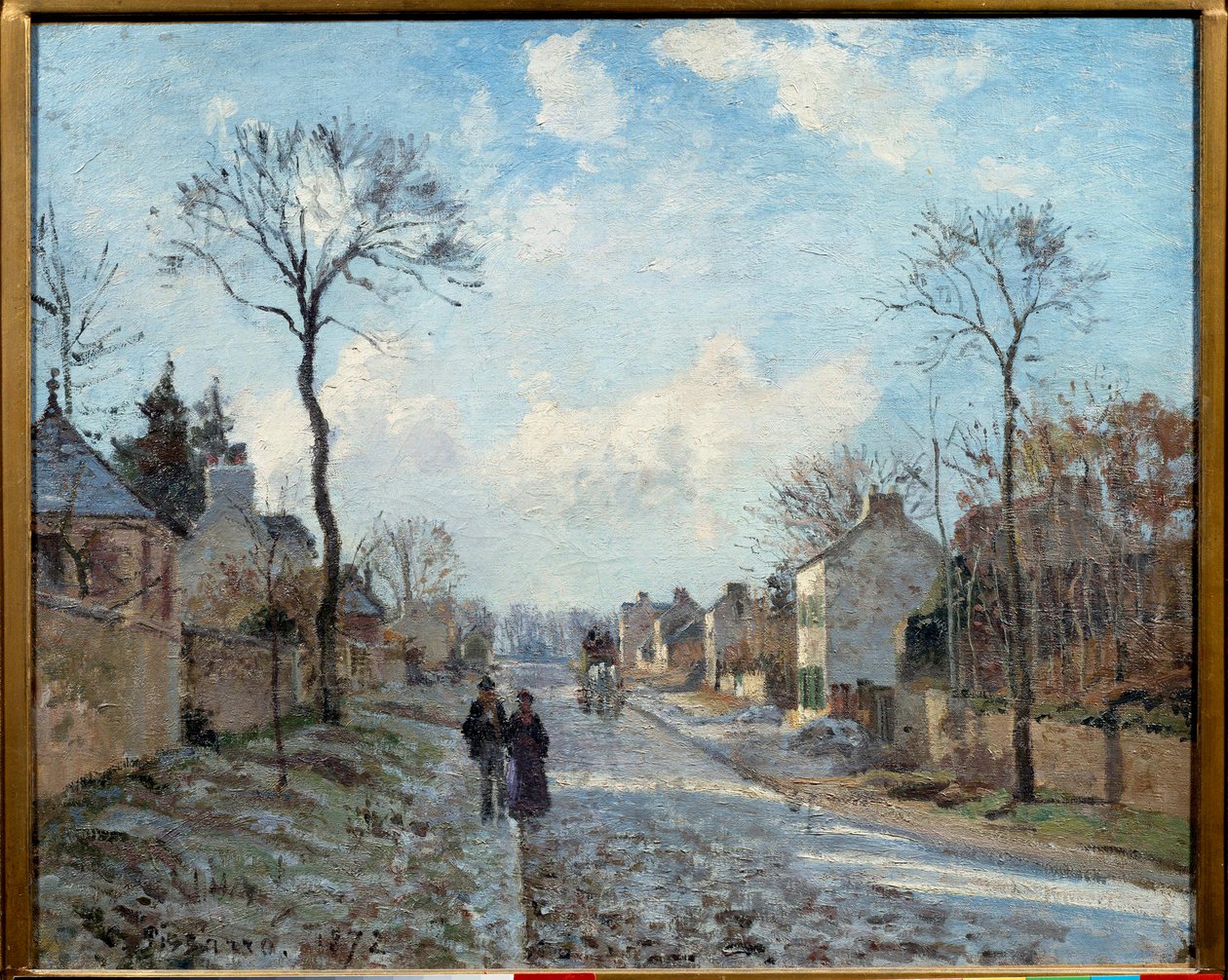 Veien til Louveciennes Maleri av Camille Pissarro (1830-1903) 1872 Søn. 0,6x0,73 m Paris, Orsay-museet av Camille Jacob Pissarro