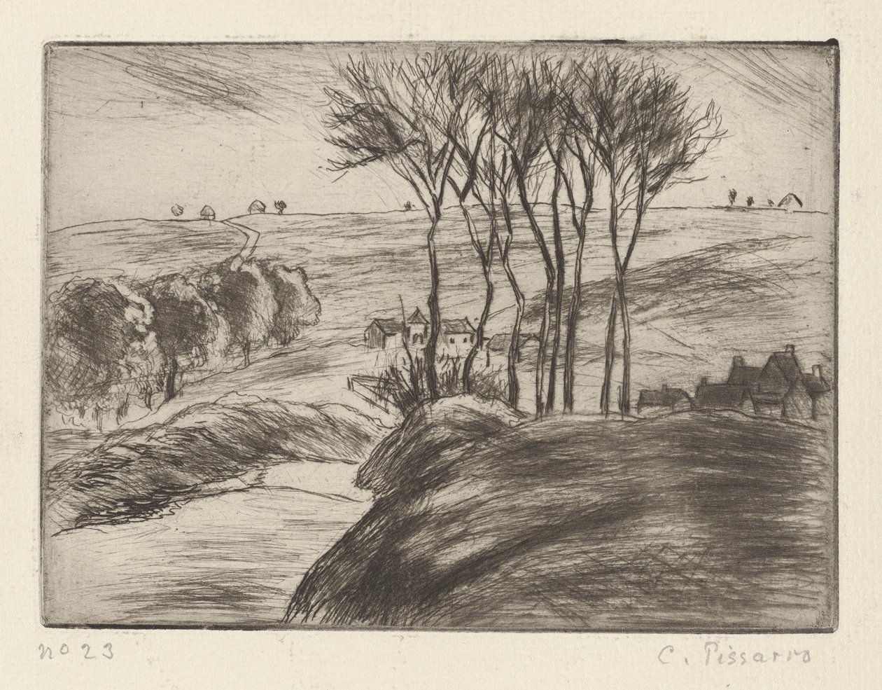 Landskap på Osny av Camille Pissarro