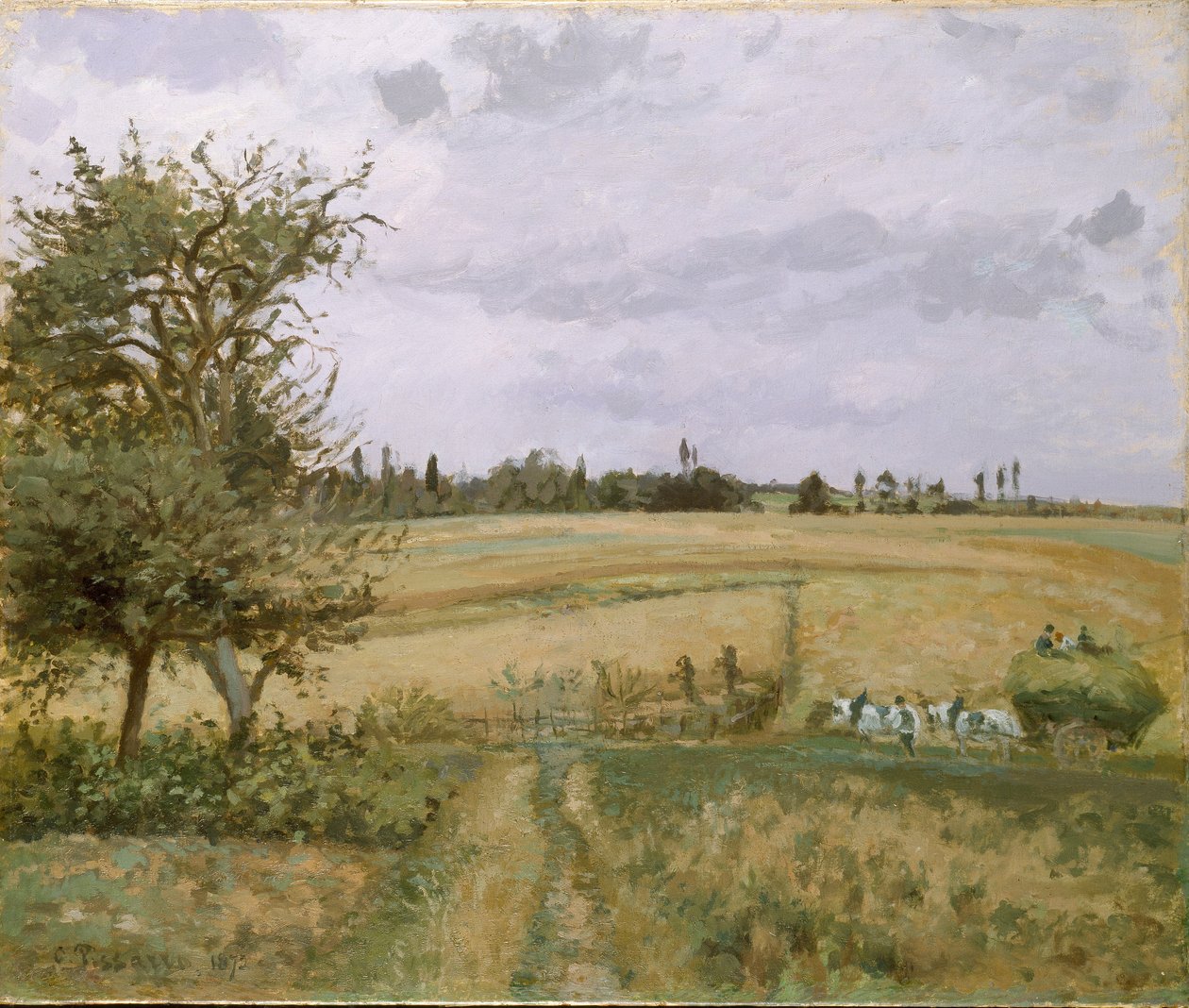 Landskap ved Pontoise, 1872 av Camille Pissarro
