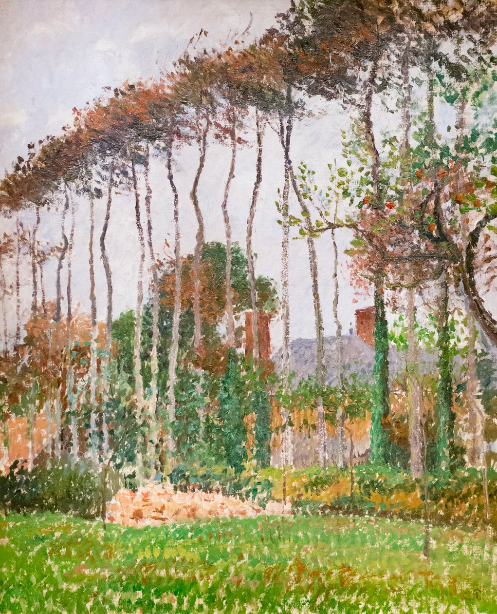 Landskap ved Varengeville, ca. 1889 (olje på lerret) av Camille Pissarro