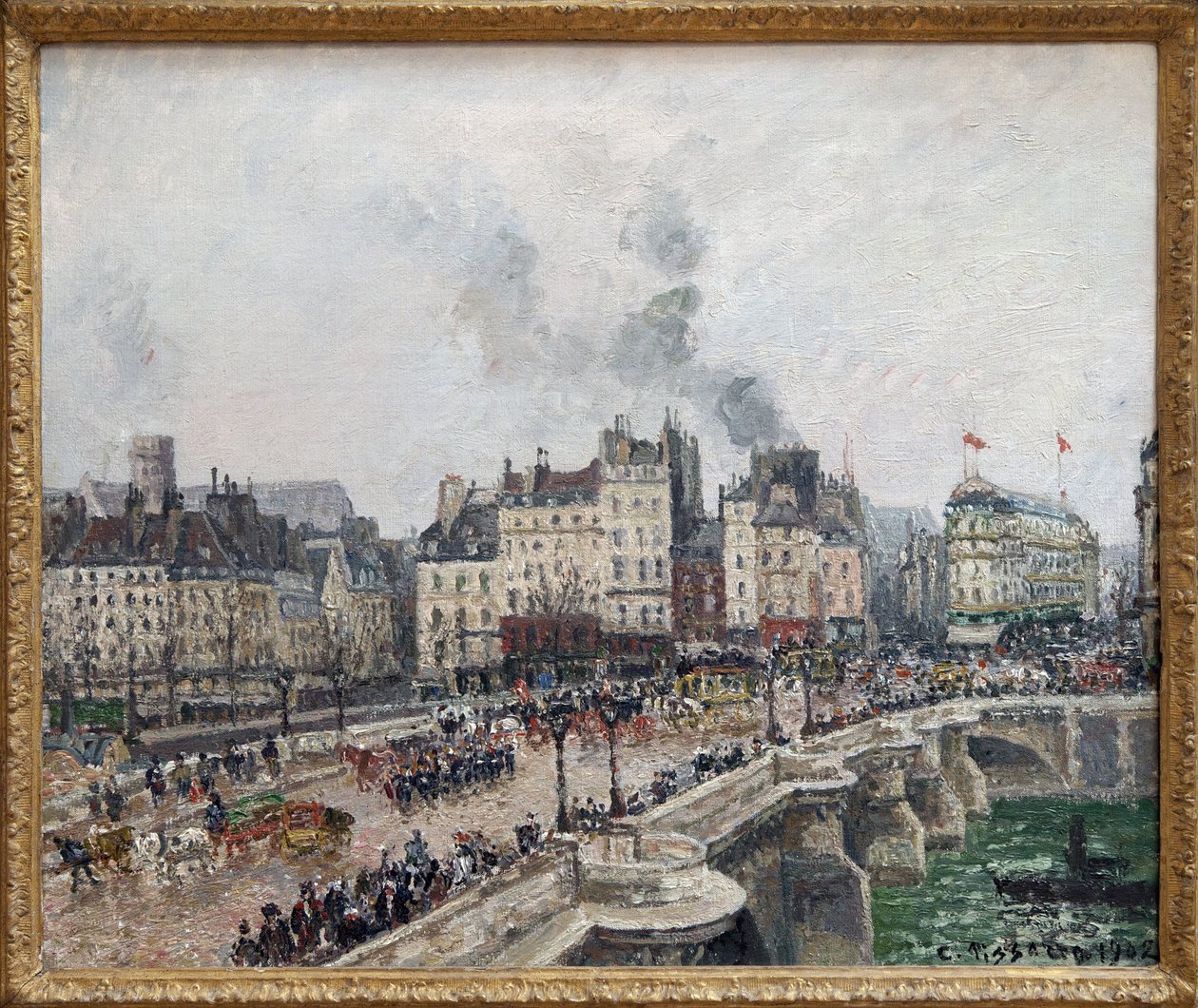 Le Pont Neuf, Oljemaleri på lerret av Camille Pissarro (1830-1903). Fotografi, KIM Youngtae, Lyon, Museum of Fine Arts of Lyon. av Camille Pissarro