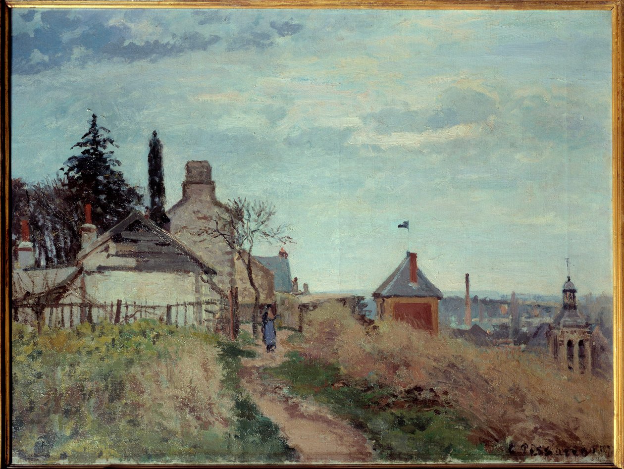 Tinghuset ved Pontoise Maleri av Camille Pissarro (1830-1903) 1872 Søn. 0,4x0,54m Paris, Musee d