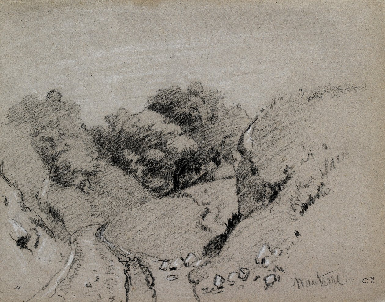 Nanterre, c1860 av Camille Pissarro