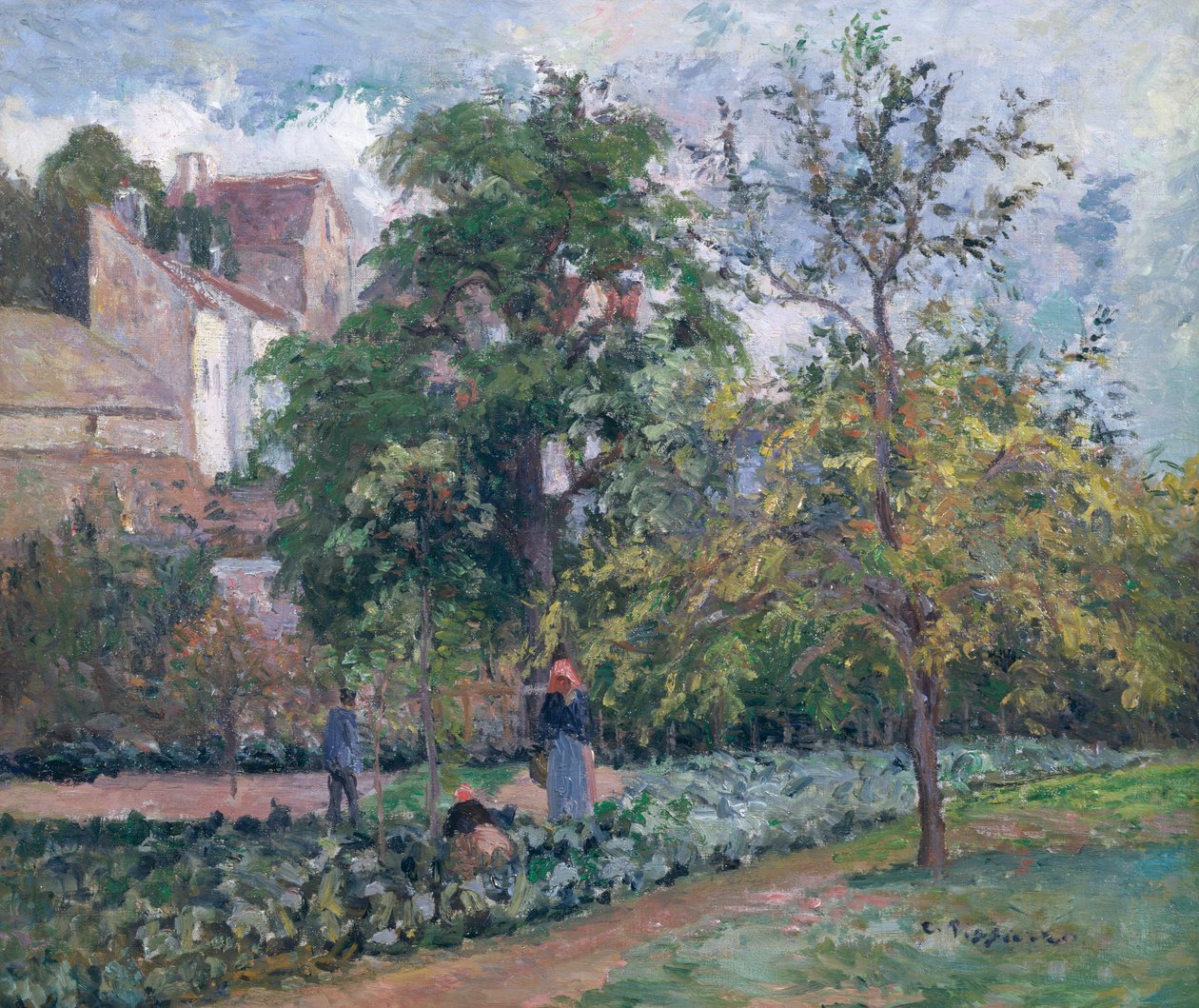 Frukthage ved Maubisson, Pontoise av Camille Jacob Pissarro