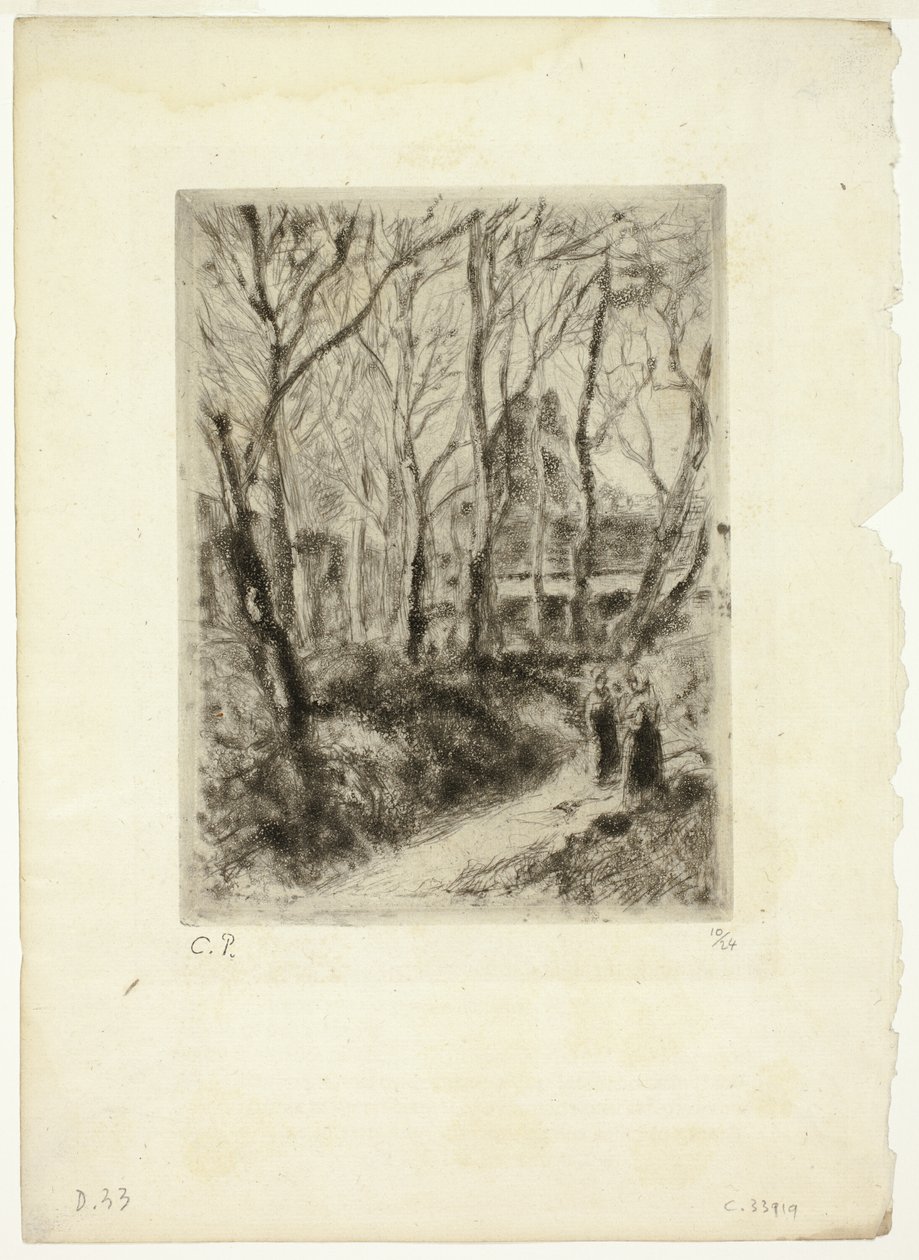 Sti ved Pontoise av Camille Pissarro