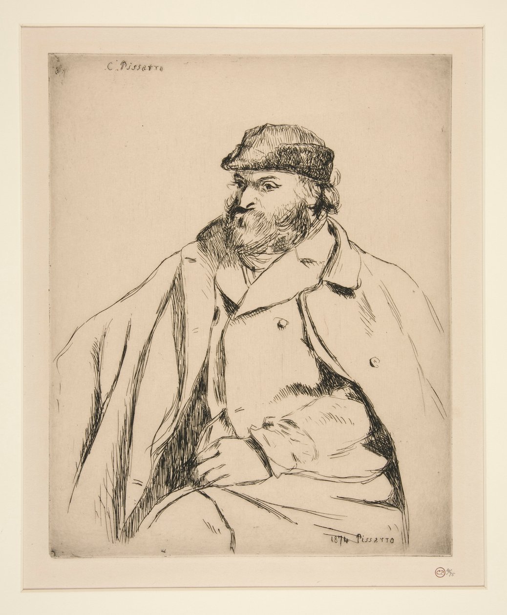 Paul C?zanne (Portrett av C?zanne) av Camille Pissarro
