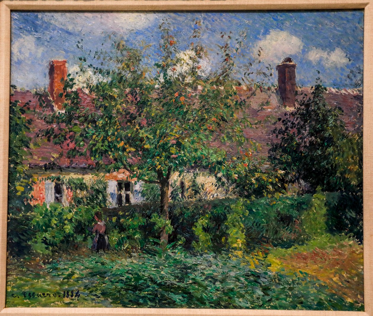 Bondehuset i Èragny av Camille Pissarro
