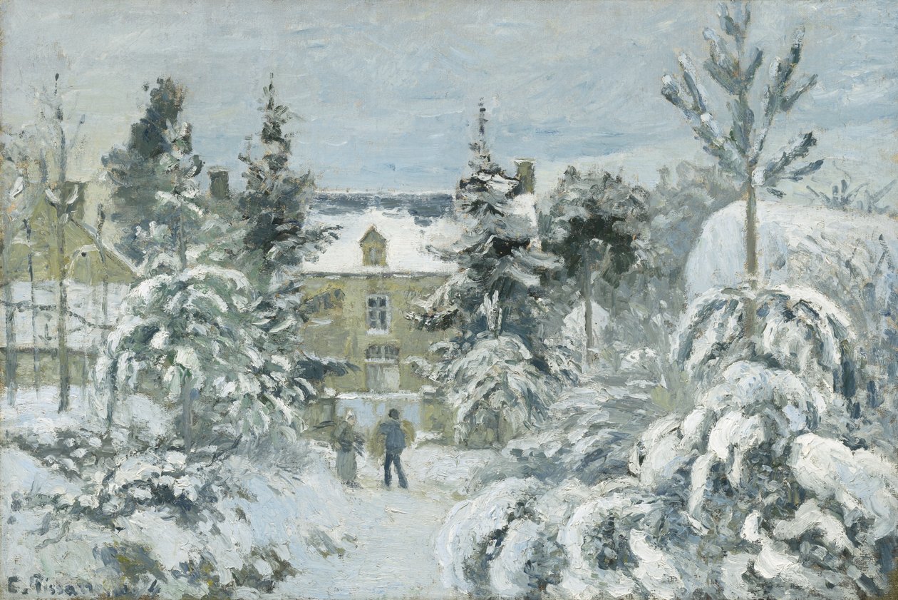 Piettes hus i Montfoucault, 1874 av Camille Jacob Pissarro