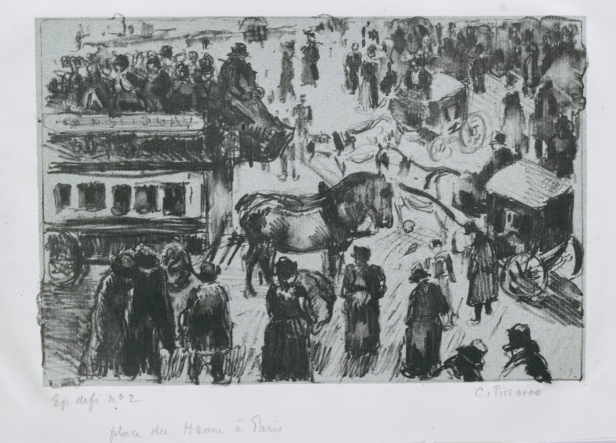 Place du Havre, Paris, c1897 av Camille Pissarro