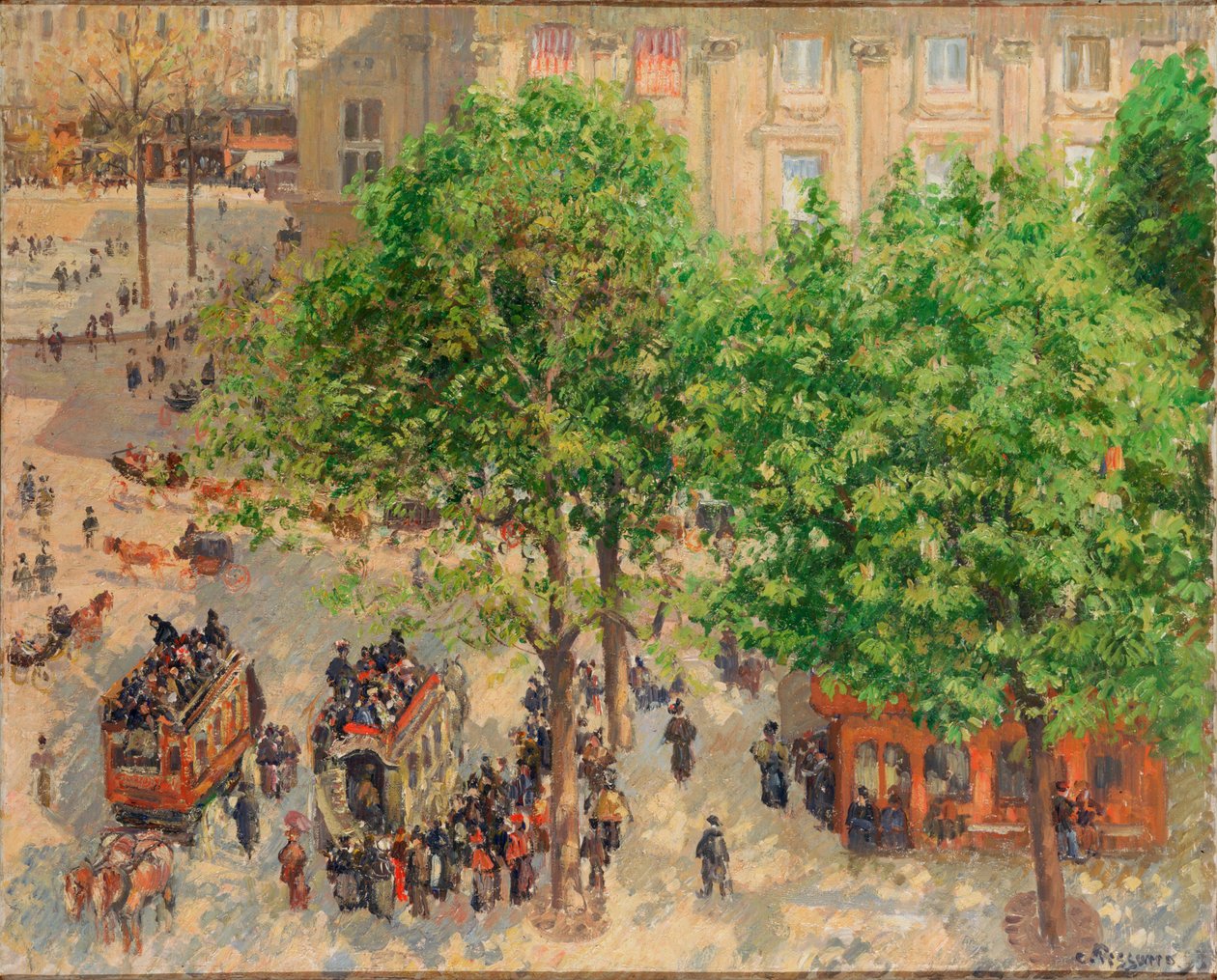 French Theatre Square, våren av Camille Pissarro