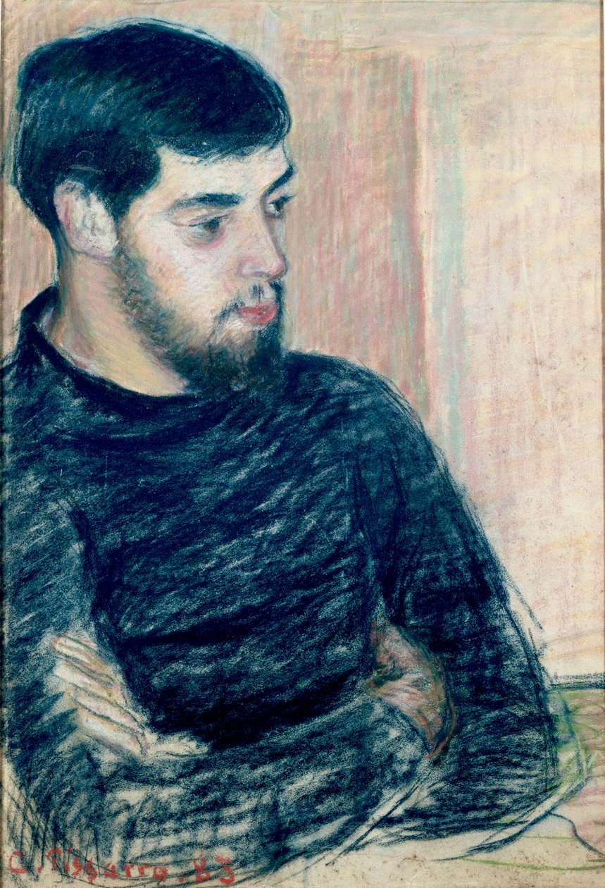 Portrett av Lucien Pissarro 1863-1944, 1883 av Camille Pissarro