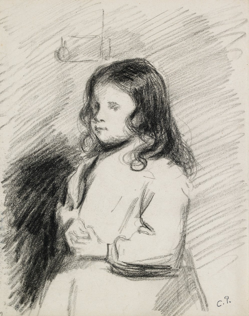 Portrett av Ludovic-Rodo Pissarro 1878-1952, c1883-1 av Camille Pissarro