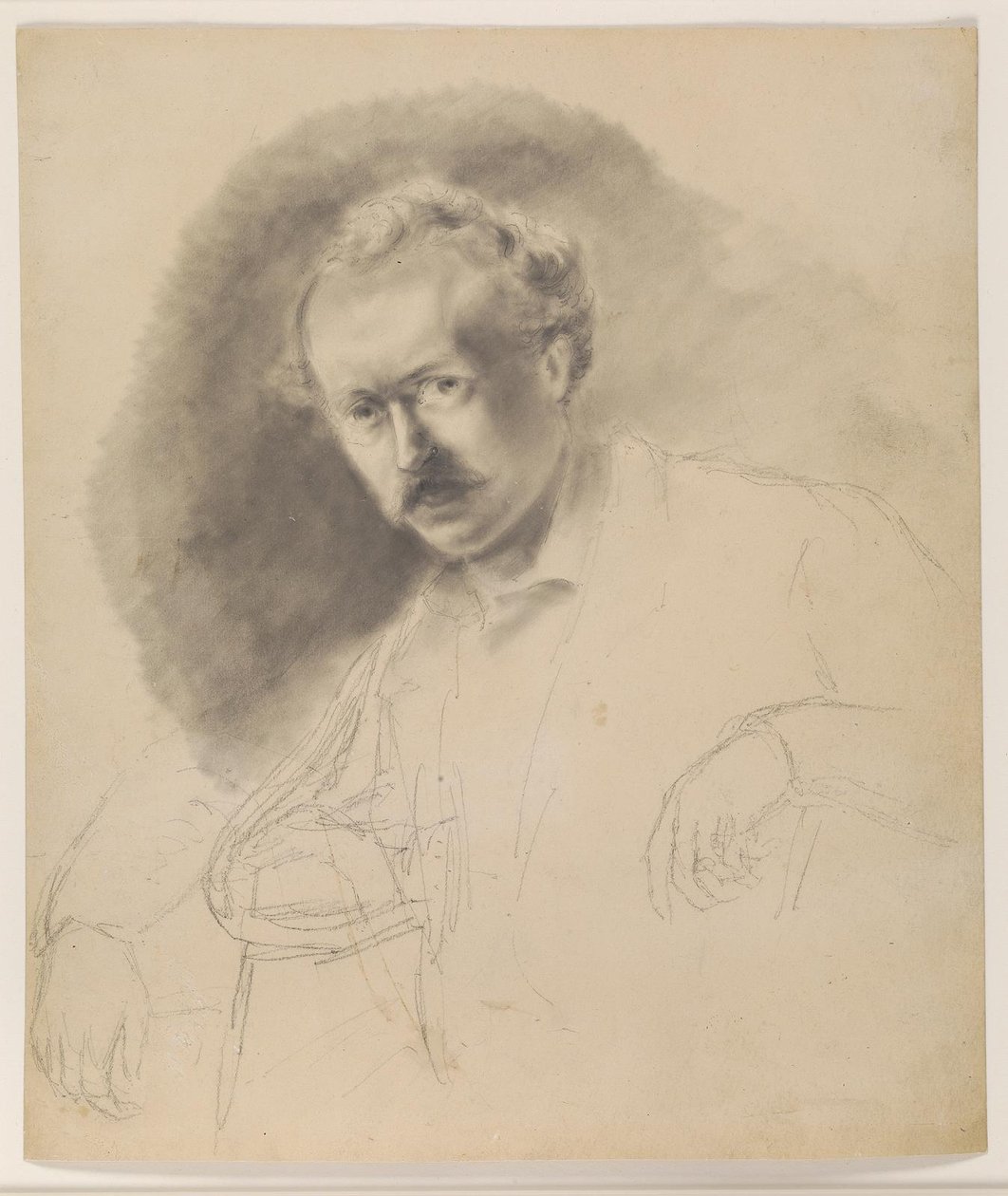 Portrett av maleren Fritz Melbye (1826-1869) av Camille Pissarro
