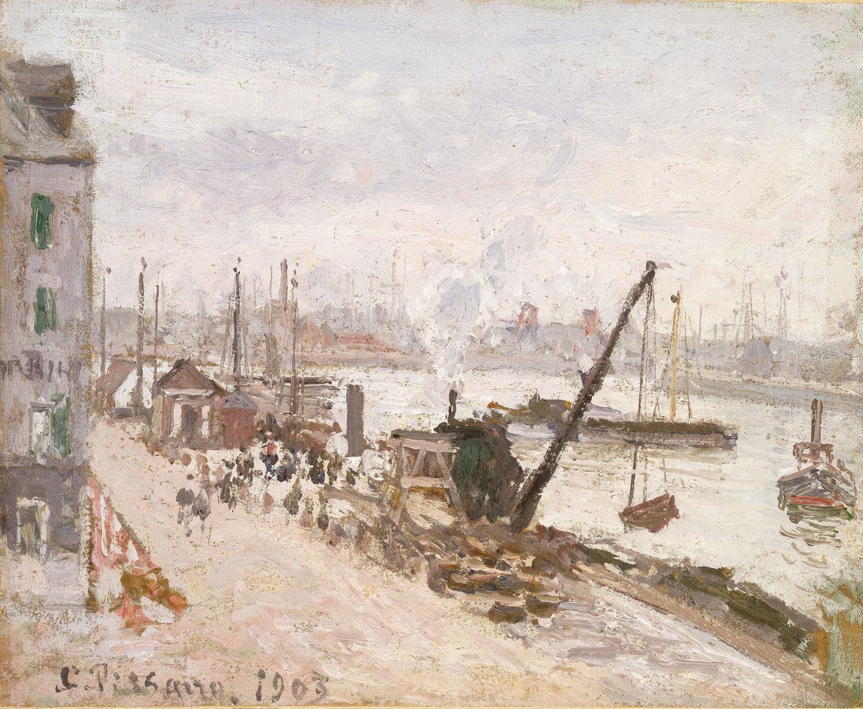 Kai ved Le Havre, 1903 av Camille Pissarro