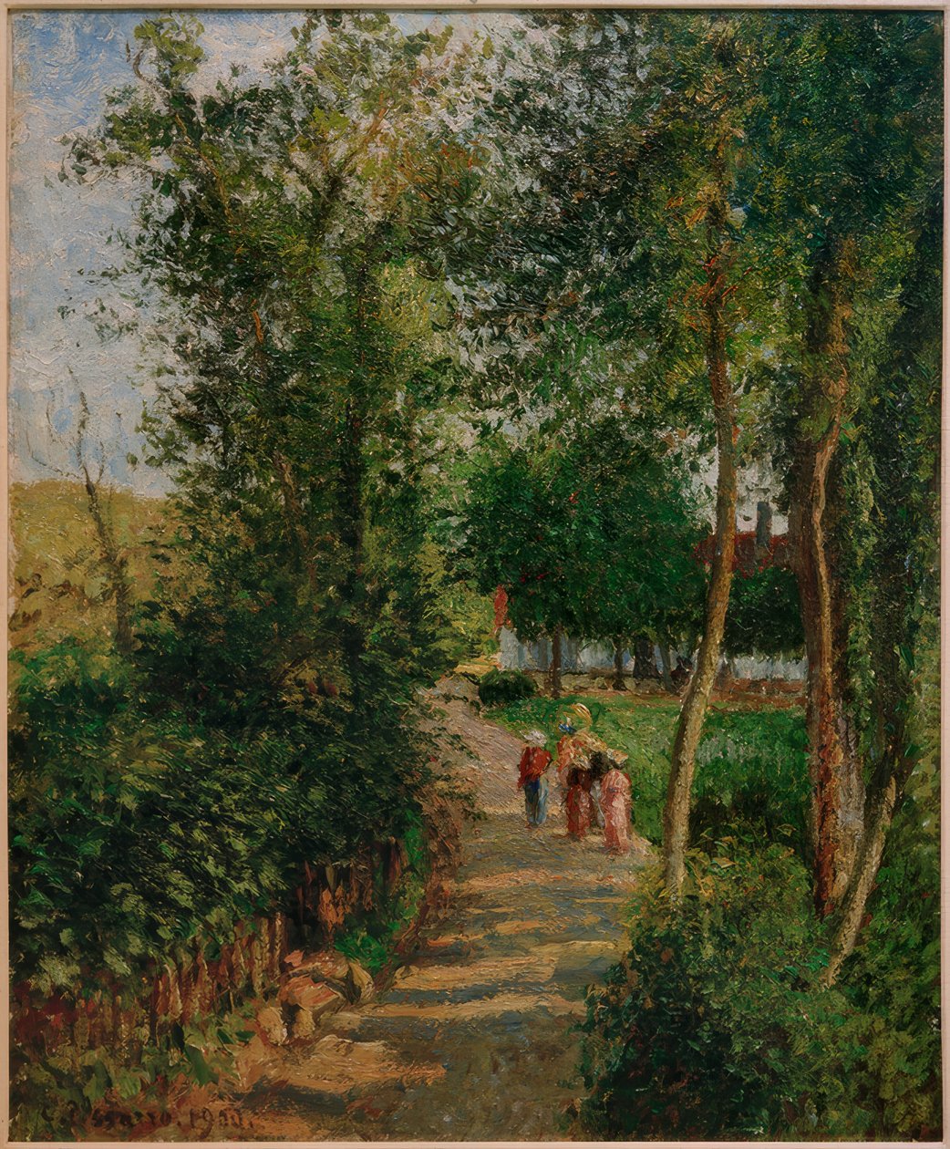 Route de Berneval-le-Petit (Thievain-huset) av Camille Jacob Pissarro