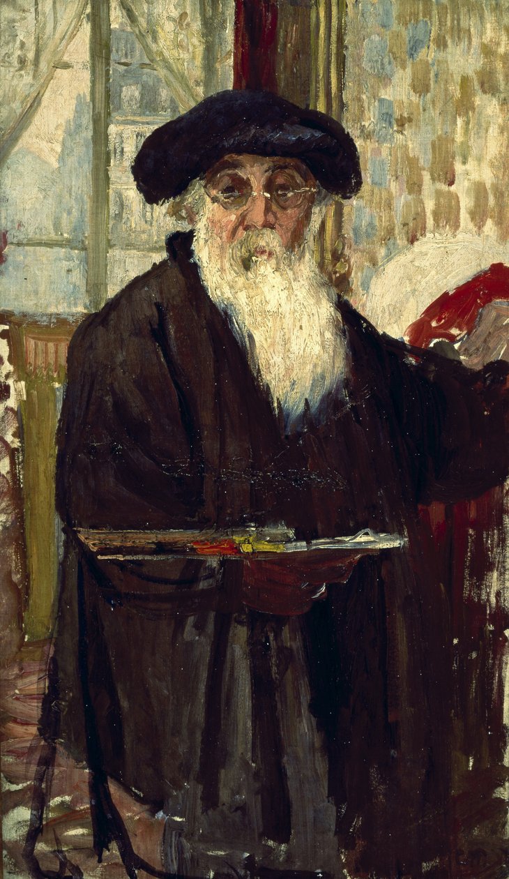 Selvportrett, ca. 1898 (olje på lerret) av Camille Jacob Pissarro