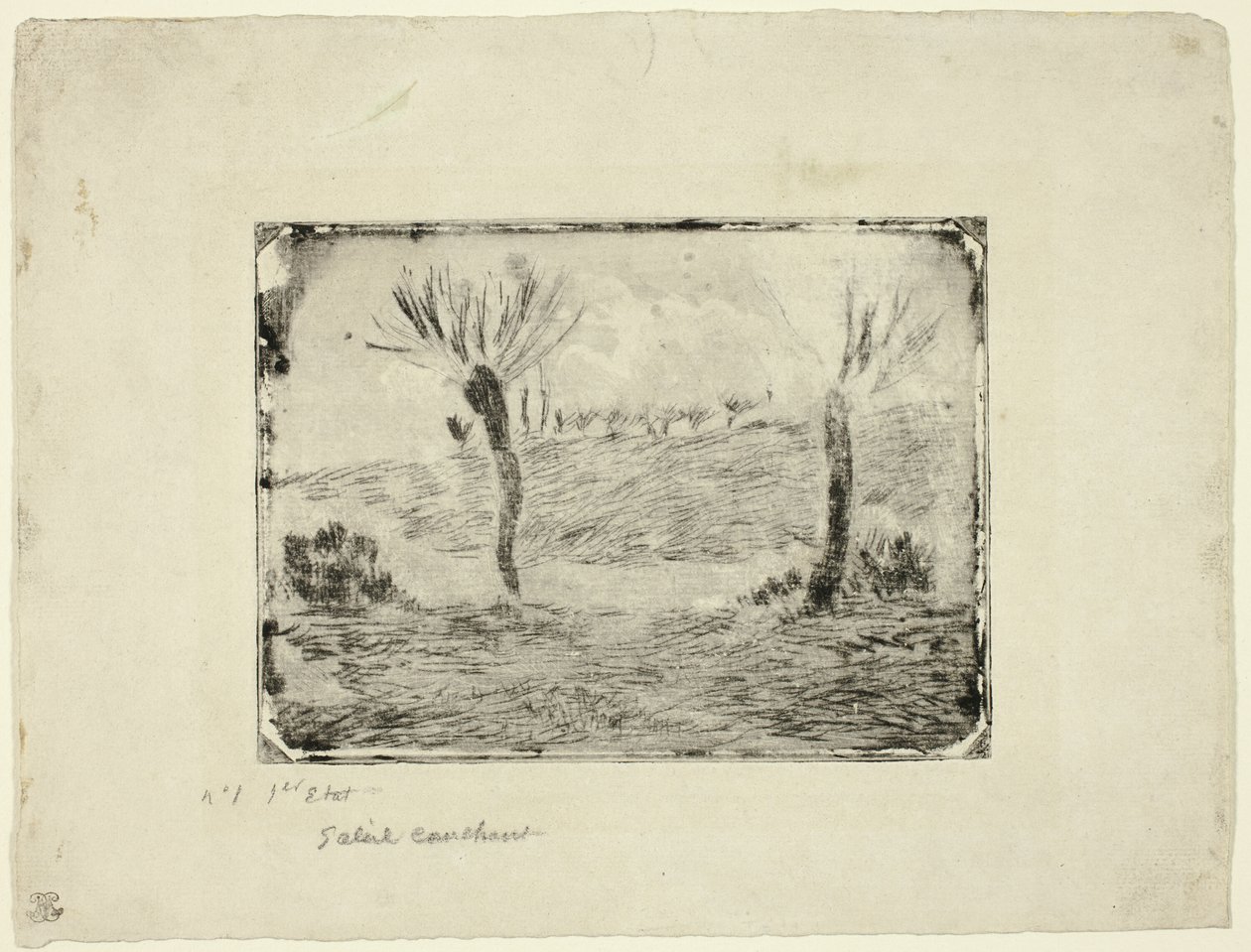 Solnedgang av Camille Pissarro