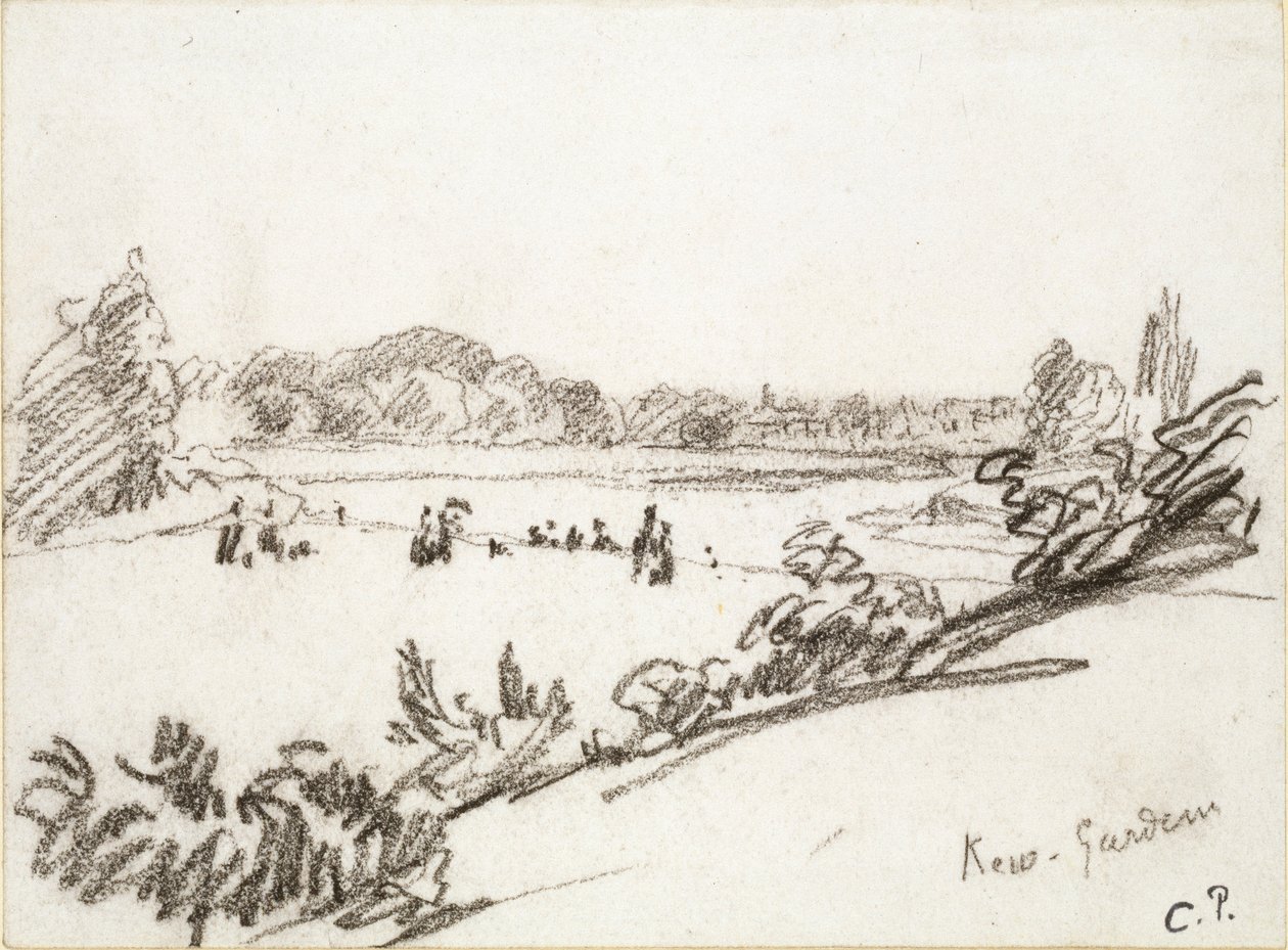 Studie av Kew Gardens, ca 1890-tallet av Camille Pissarro
