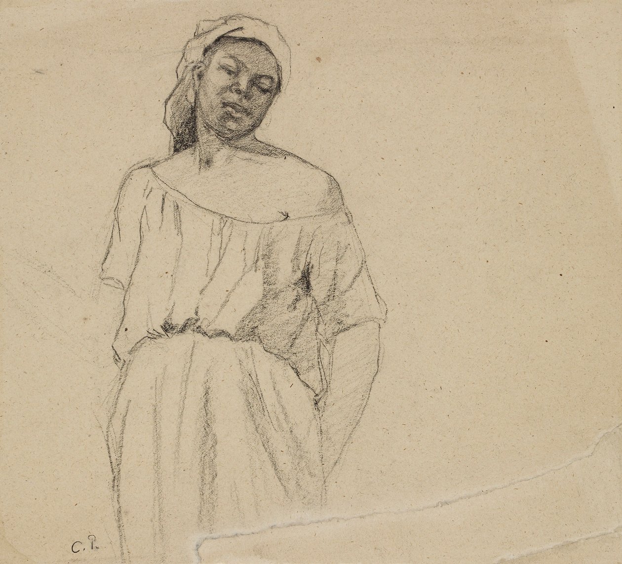 Studie av en neger, c1860 av Camille Pissarro