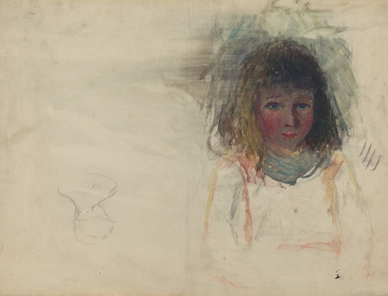 Kunstnerens sønn Georges [verso] av Camille Pissarro