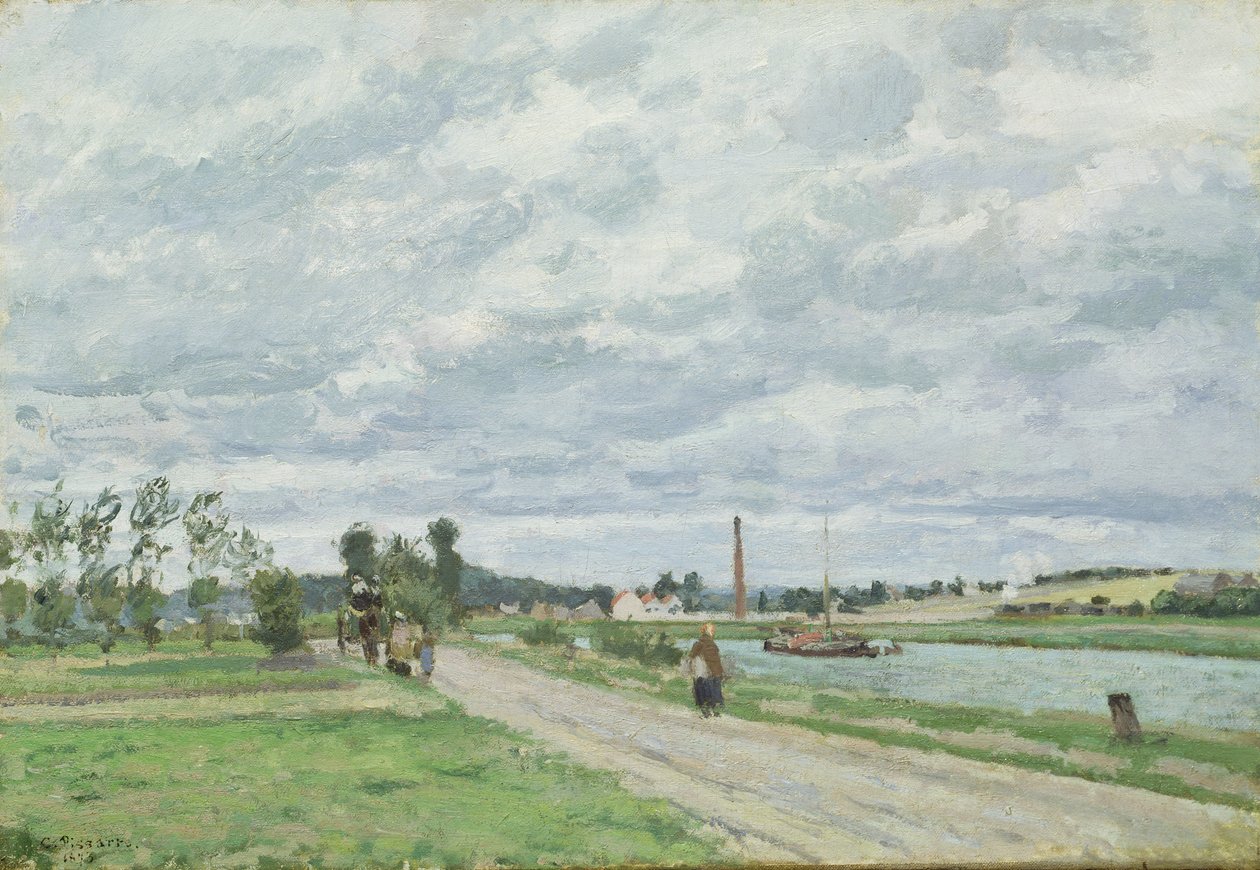 The Banks of the Oise nær Pontoise av Camille Pissarro