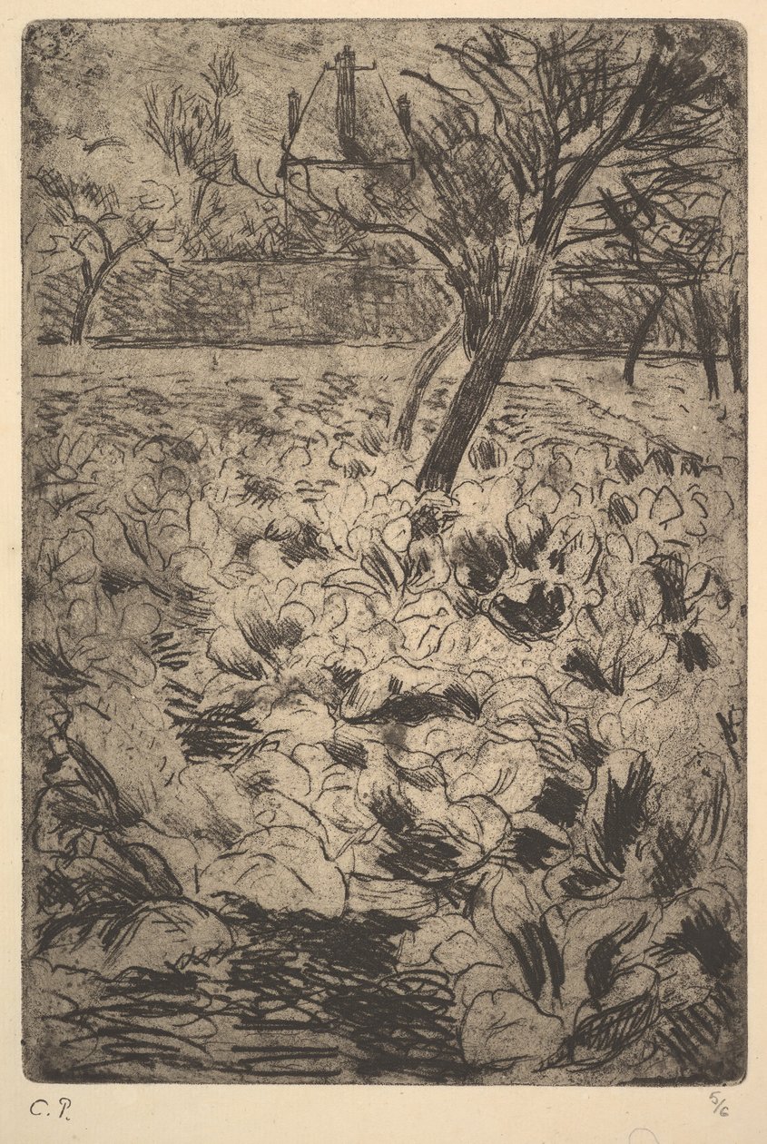 Kålmarken, ca. 1880. av Camille Jacob Pissarro