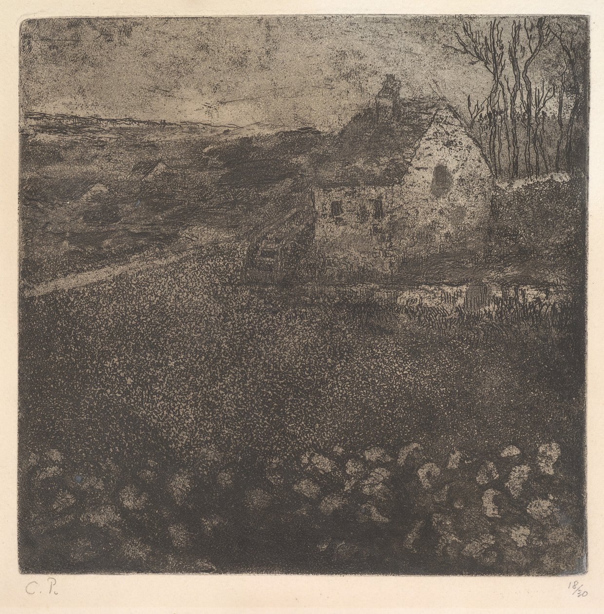 Hytta, 1879. av Camille Pissarro