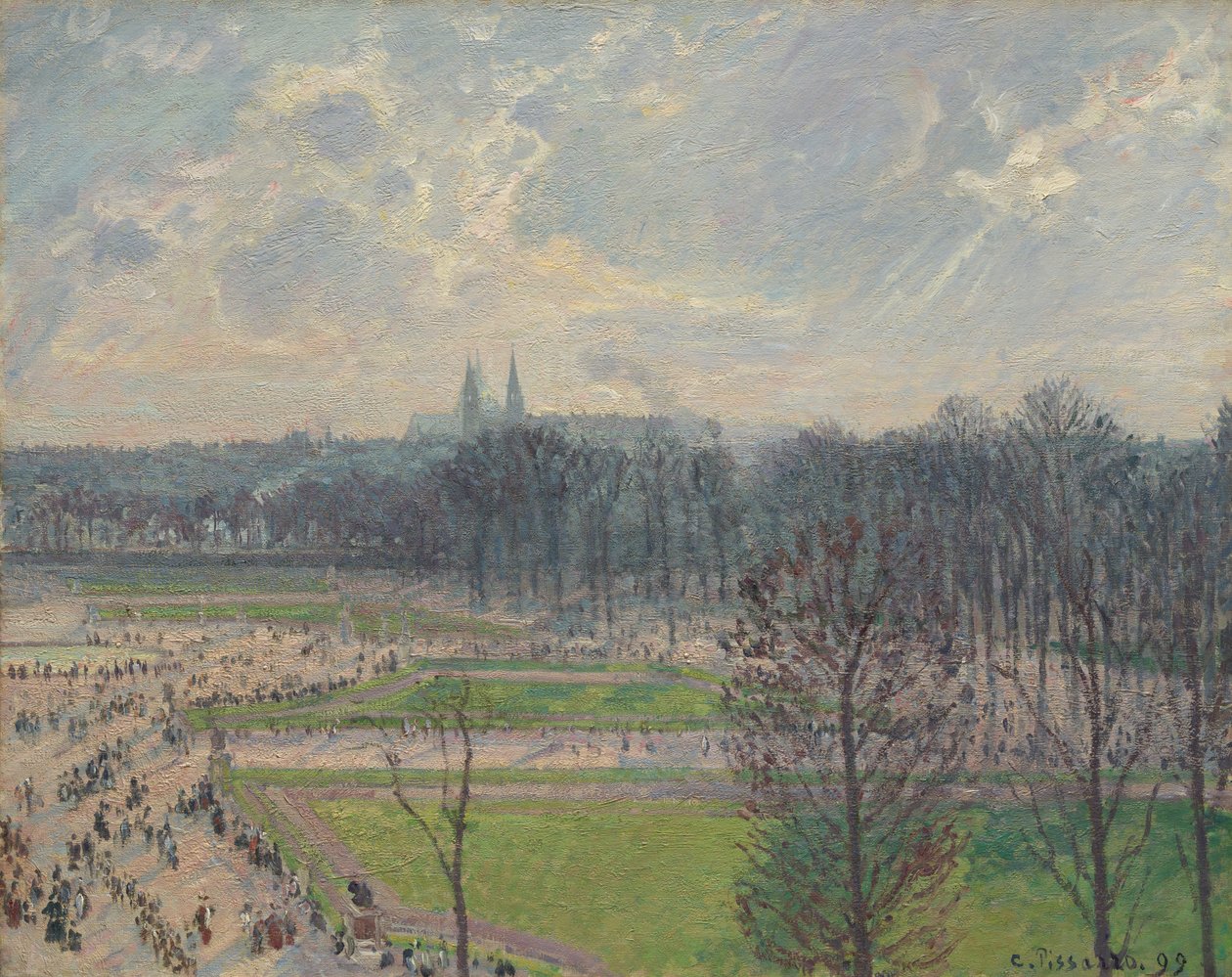 Tuilerienes hage på en vinterettermiddag, 1899. av Camille Jacob Pissarro