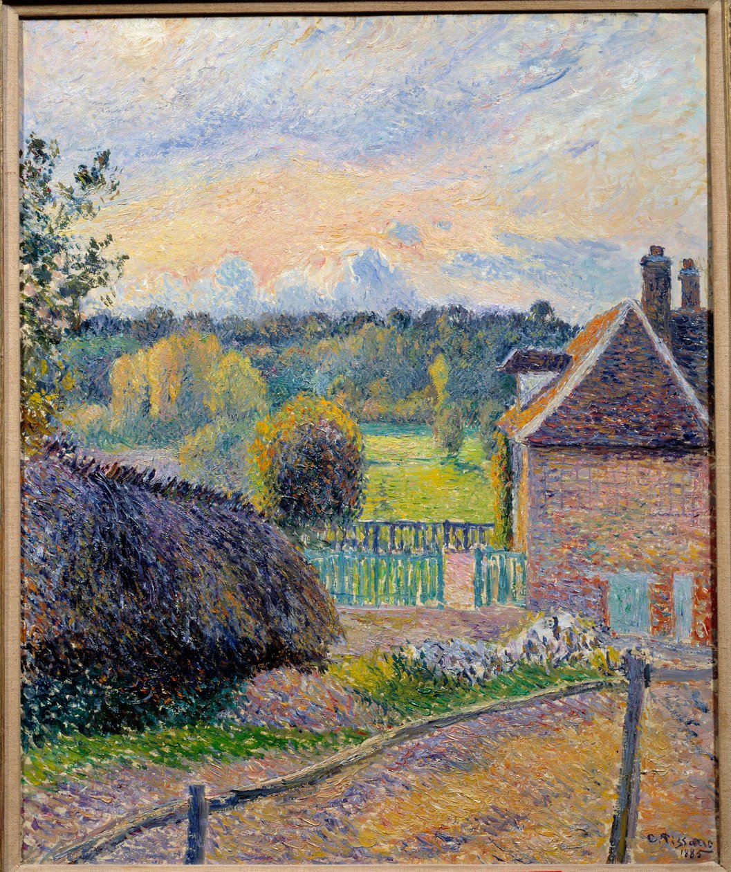 Galskapens hus i Eragny-maleri av Camille Pissarro (1830-1903) 1885 Grenoble Museum of Fine Arts av Camille Jacob Pissarro