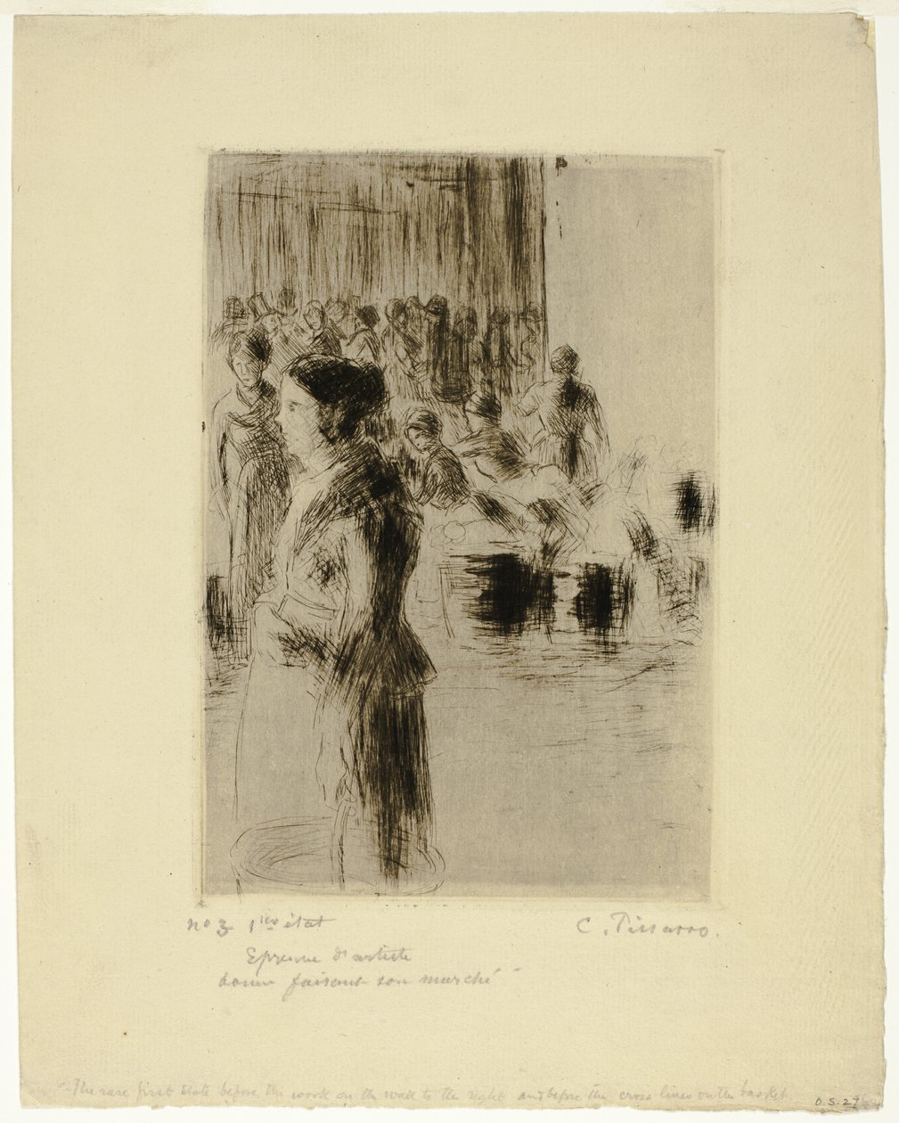 The Maid Shopping av Camille Pissarro