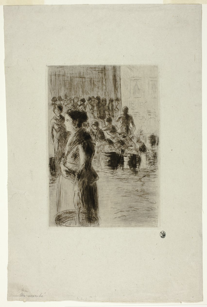 The Maid Shopping av Camille Pissarro