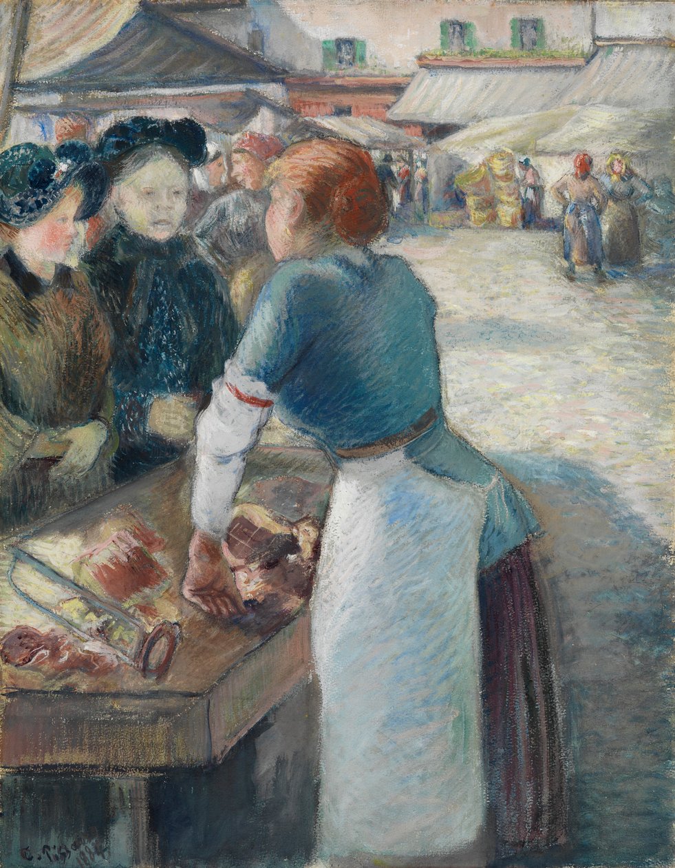 Markedsboden av Camille Pissarro