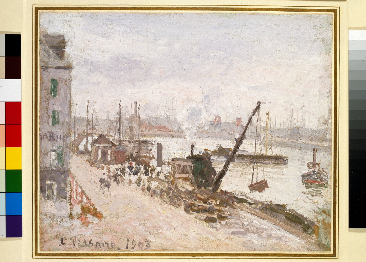 Ytre havn, Grand Quay, Le Havre av Camille Pissarro